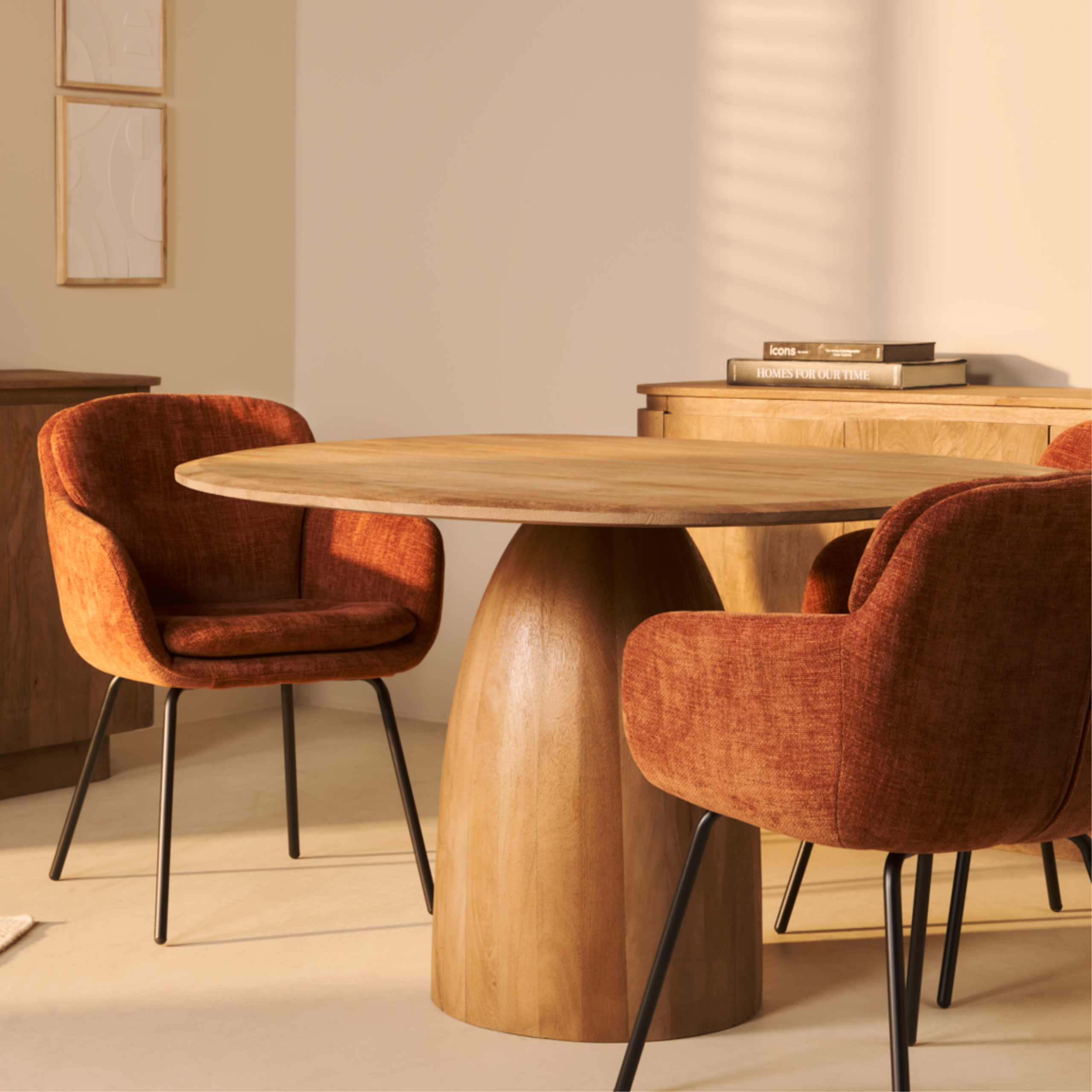 Eettafel Bora – Ø120cm Naturel