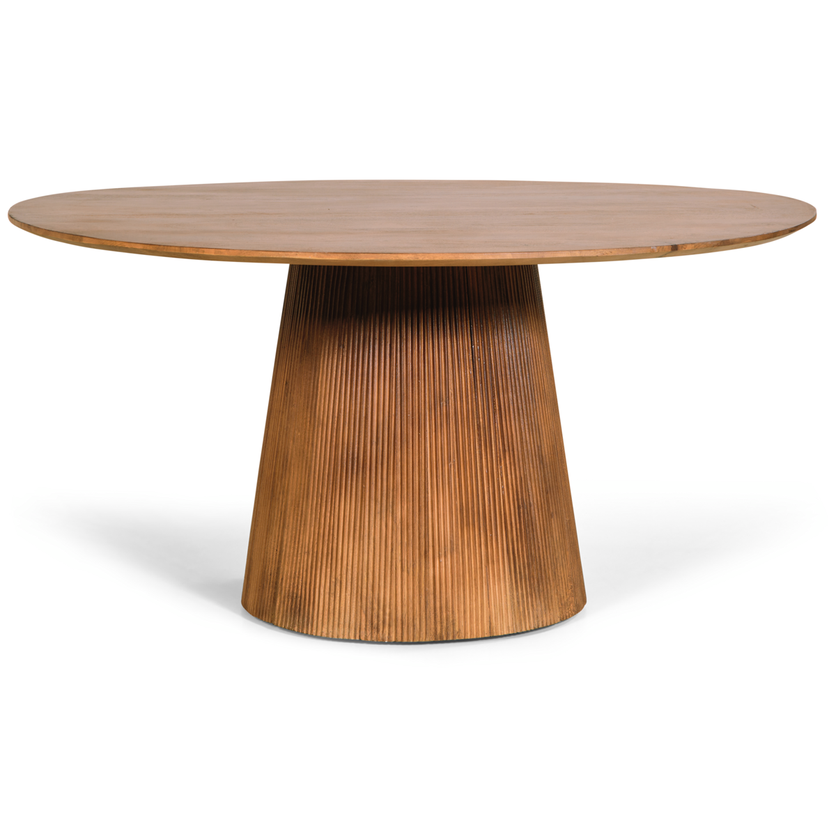 Japandi Eettafel Rond - Lichtbruin - Ø120cm