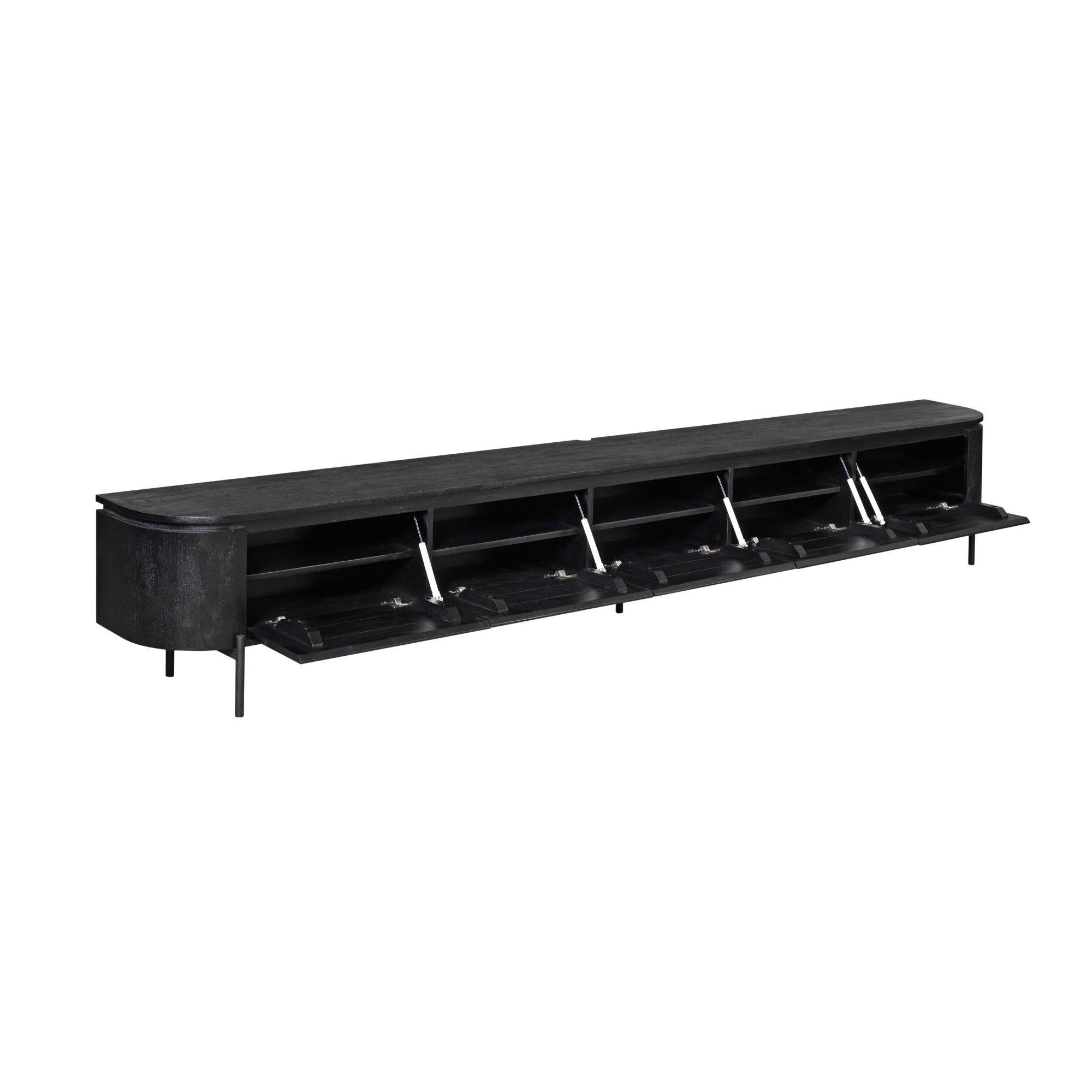 Tv-meubel Excellent Zwart | 280 cm