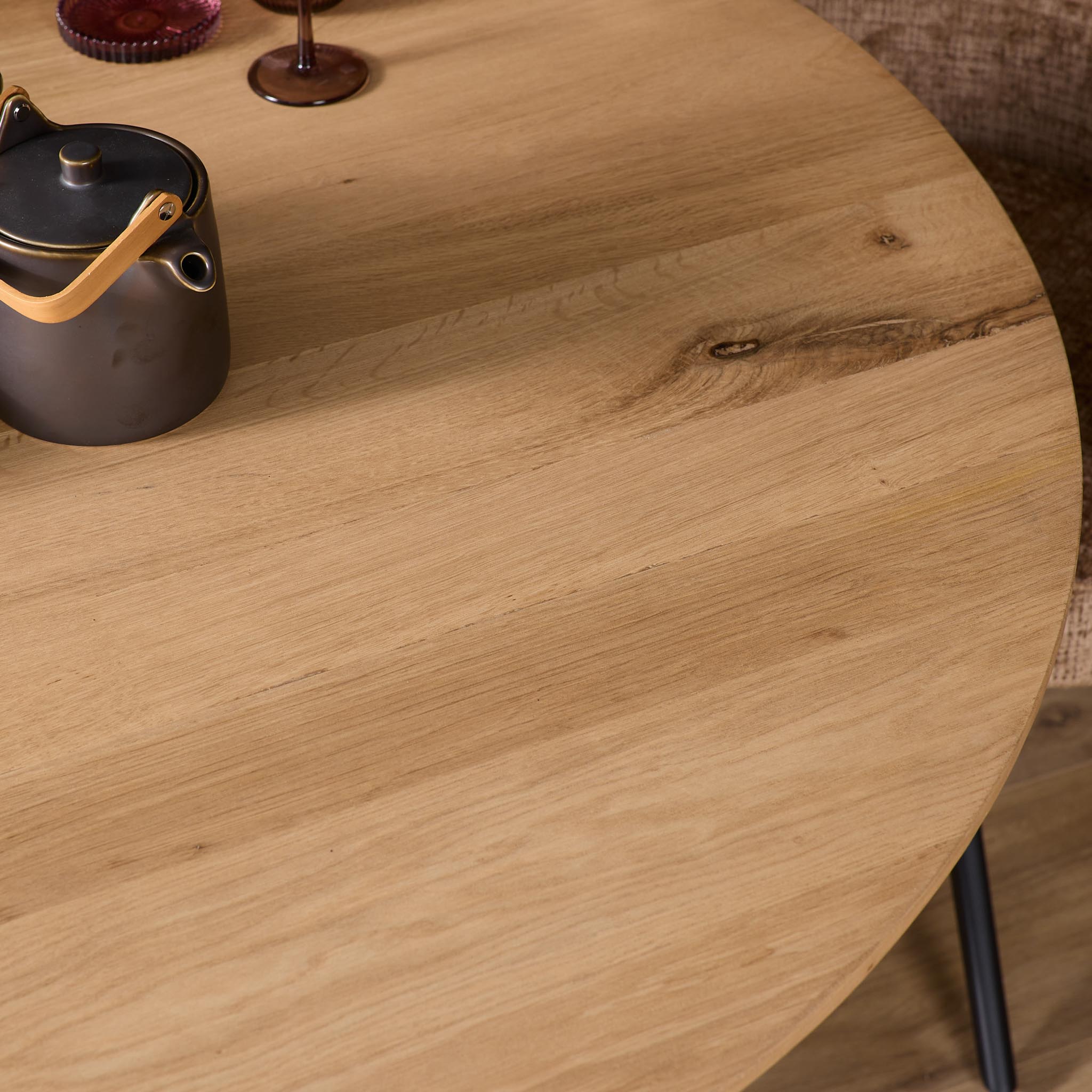 Eiken eettafel Ferris | Rond 150 cm | Naturel