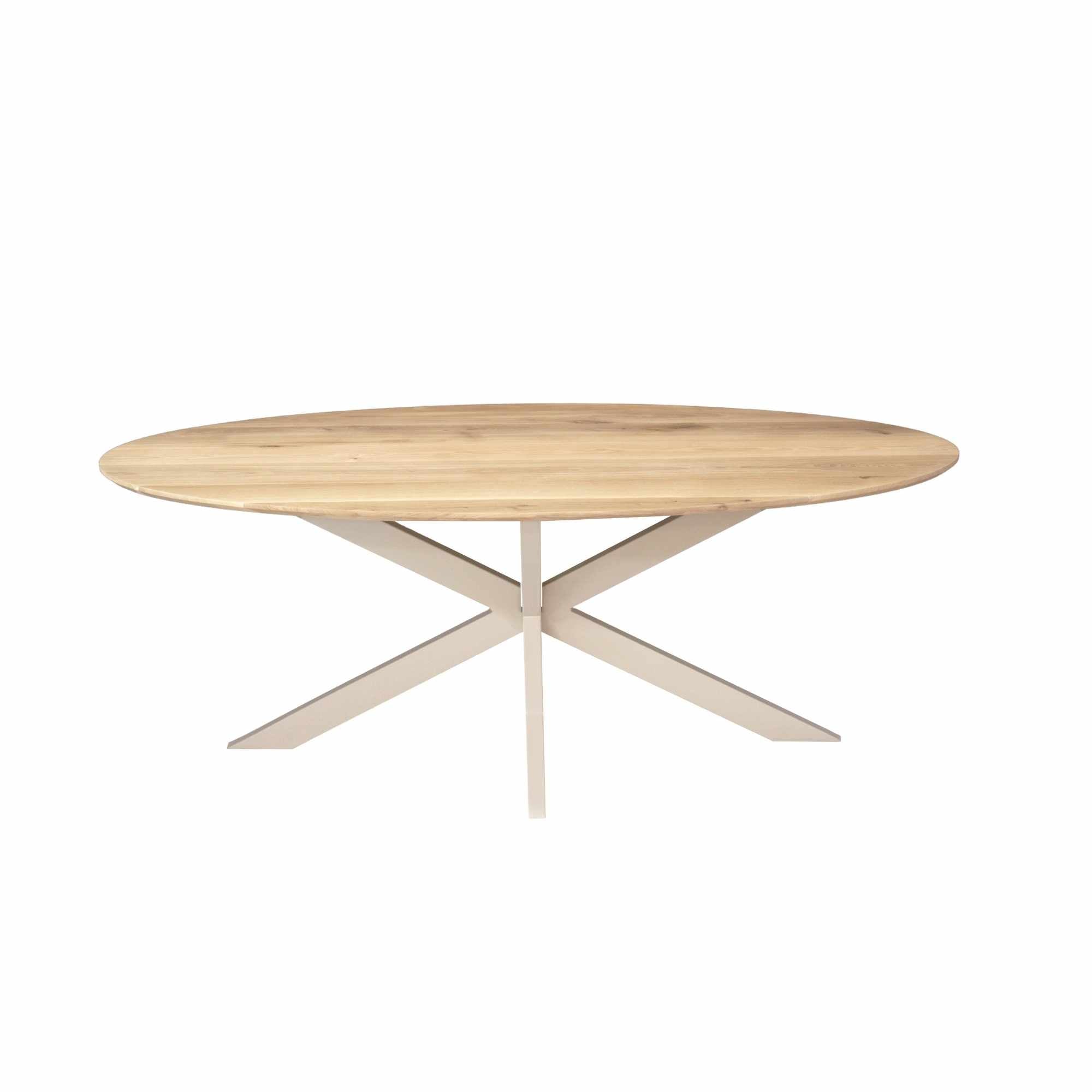 Eiken eettafel Ferris | Ovaal 210 cm | Naturel | Poot Sand