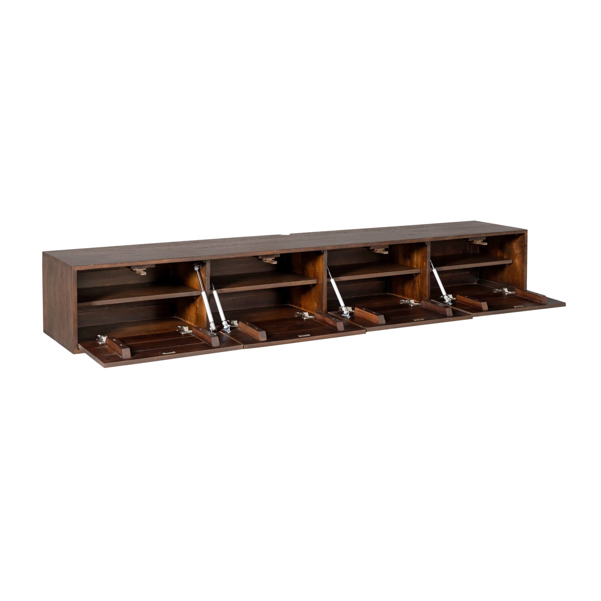 Zwevend tv meubel Vision Brown | 240 cm