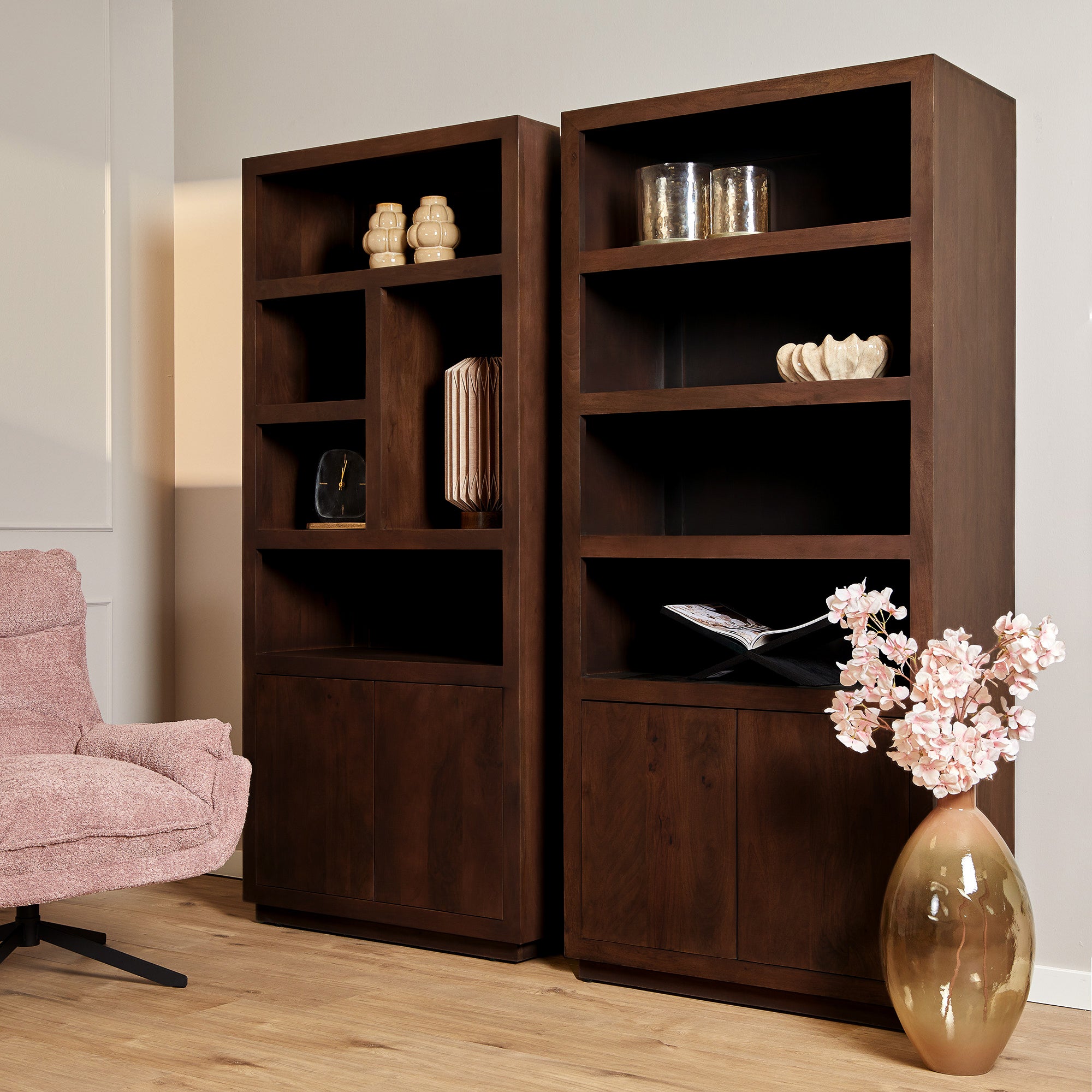 Boekenkast Brussel Brown | 90 cm  | 4 vakken