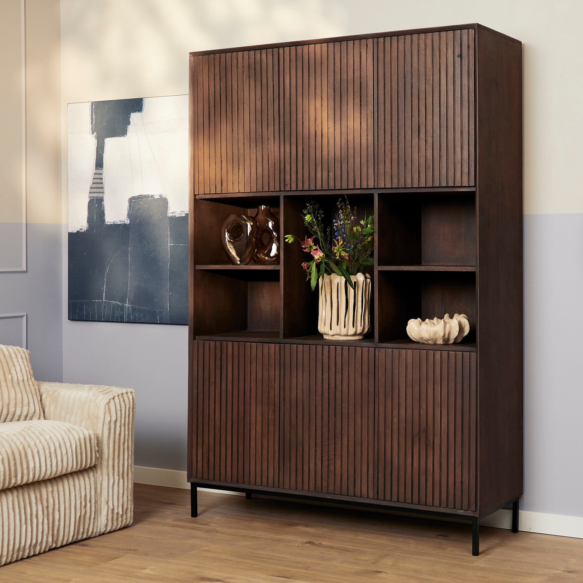 Vakkenkast Madison XL Bruin| 135 cm