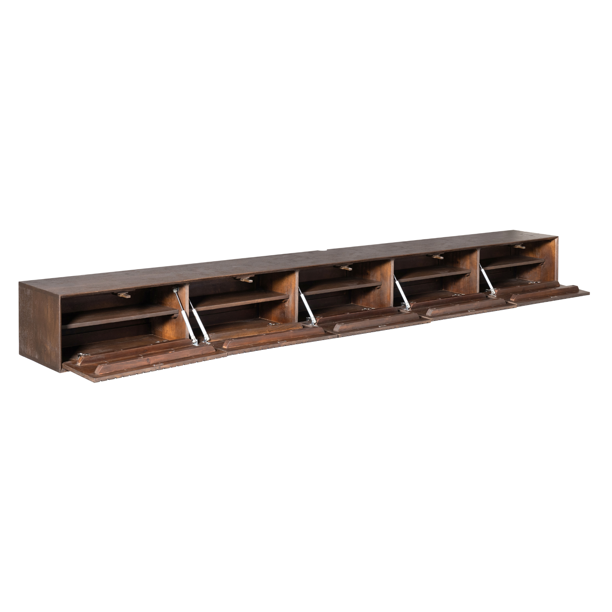 Zwevend tv meubel Madison Bruin | 280 cm